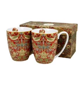 Σετ 2 κούπες πορσελάνη 360 ml Duo STRAWBERRY THIEF RED inspired by Morris 927402