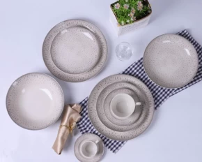 Σετ πιάτα φαγητού 20 τμχ inglaze stoneware Cryspo Trio Pantera