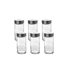 Σετ 6 γυάλινα βαζάκια μπαχαρικών 80 ml 5Five 151233