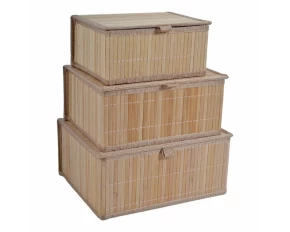 Σετ 3 κουτιά αποθήκευσης bamboo Ankor 829866