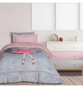 DAS KIDS ΚΟΥΒΕΡΤΟΠΑΠΛΩΜΑ 160Χ220 4922 GREY, PINK