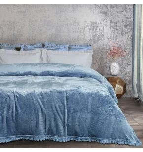 DAS HOME ΚΟΥΒΕΡΤΑ FLEECE 160Χ220 1186 DUSTY BLUE