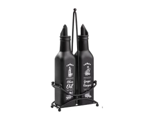 Σετ γυάλινο λαδόξυδο 250 ml σε μεταλλική βάση Marva 846005