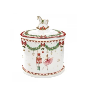 Μπισκοτιέρα πορσελάνη 14χ16,5 εκ. Easy Life Magie Noel 1334MNOE