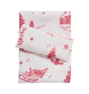 DAS HOME CHRISTMAS RUNNER 45Χ140 0772 ECRU, RED