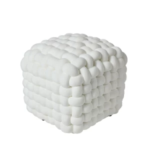 DAS HOME ΔΙΑΚΟΣΜΗΤΙΚΟ ΠΟΥΦ 43Χ43Χ40 2275 WHITE