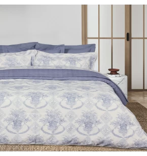 DAS HOME ΣΕΝΤΟΝΙΑ ΣΕΤ KING PRESTIGE 1696 BLUE, ECRU