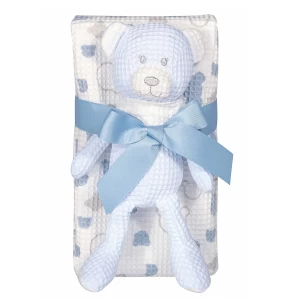 GREENWICH POLO CLUB ΚΟΥΒΕΡΤΑ ΠΙΚΕ 75X100 ΒΑΒΥ ESSENTIAL 8854 BLUE, WHITE