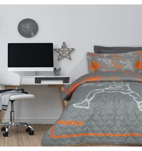 DAS KIDS ΚΟΥΒΕΡΛΙ ΜΟΝΟ 4941 GREY, ORANGE