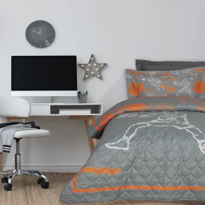 DAS KIDS ΚΟΥΒΕΡΛΙ ΜΟΝΟ 4941 GREY, ORANGE