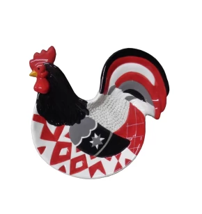 Κεραμική πιατέλα 26,.3χ25.3 εκ. Marva Red Rooster 805267