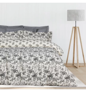 DAS HOME ΣΕΤ ΣΕΝΤΟΝΙΑ ΥΠΕΡΔΙΠΛΑ ΜΕ ΛΑΣΤΙΧΟ CASUAL 5429 ECRU, GREY