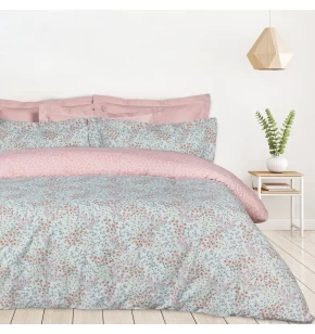 DAS HOME ΣΕΤ ΣΕΝΤΟΝΙΑ ΜΟΝΑ ΜΕ ΛΑΣΤΙΧΟ CASUAL 5428 MINT, ROSE