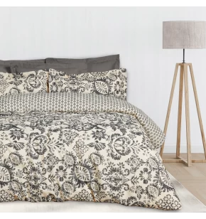 DAS HOME ΣΕΤ ΣΕΝΤΟΝΙΑ ΥΠΕΡΔΙΠΛΑ HAPPY 9677 BLACK, TAUPE