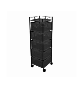 Μεταλλικό τρόλεϊ αποθήκευσης 5 καλάθια 28χ28χ91 εκ. Ankor 824168 