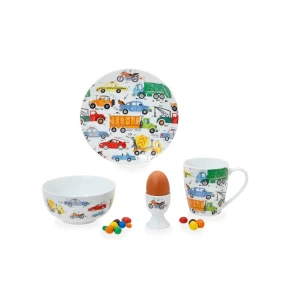 Παιδικό Σετ Φαγητού 4τμχ από Πορσελάνη Cars - Cryspo Trio