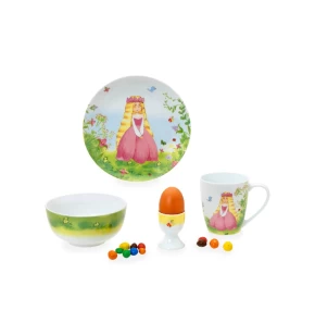 Παιδικό Σετ Φαγητού 4τμχ από Πορσελάνη Πριγκίπισσα - Cryspo Trio (Princess)