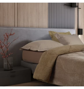 DAS HOME ΚΟΥΒΕΡΤΟΠΑΠΛΩΜΑ SHERPA ΜΟΝΟ 1367 TAUPE