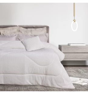 DAS HOME ΚΟΥΒΕΡΤΟΠΑΠΛΩΜΑ SHERPA ΜΟΝΟ 1364 WHITE