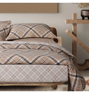 DAS HOME ΣΕΤ ΠΑΠΛΩΜΑΤΟΘΗΚΗ ΥΠΕΡΔΙΠΛΗ CASUAL 5435 BEIGE, BLACK