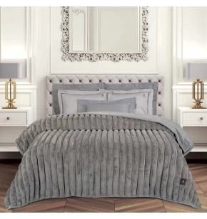 GREENWICH POLO CLUB ΚΟΥΒΕΡΤΑ FAUX FUR ΥΠΕΡΔΙΠΛΗ PREMIUM 3831 TAUPE