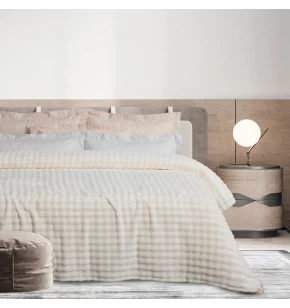 DAS HOME ΚΟΥΒΕΡΤΑ BUBBLE FLEECE 220Χ240 1369 IVORY