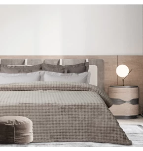 DAS HOME ΚΟΥΒΕΡΤΑ BUBBLE FLEECE 220Χ240 1370 TAUPE