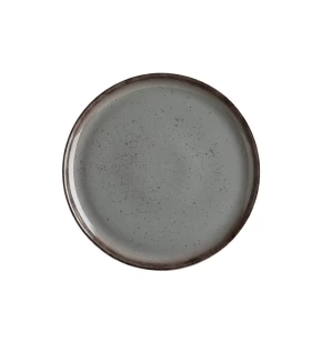 Πιάτο Ρηχό Φαγητού Ionia Stigmes 27εκ. Γκρι με Καφέ Περίγραμμα 1070112