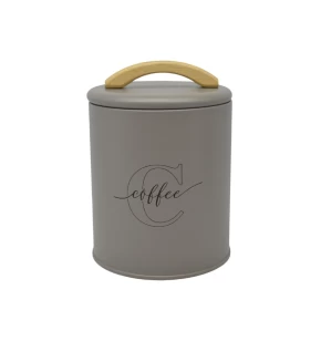 Βάζο Αποθήκευσης Ankor Coffee Μεταλλικό Taupe 11x15 εκ. 846771