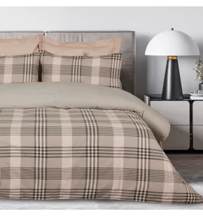DAS HOME ΣΕΤ ΣΕΝΤΟΝΙΑ ΥΠΕΡΔΙΠΛΑ HAPPY FLANNEL 9679 BEIGE, OLIVE