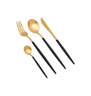 Σετ Μαχαιροπίρουνα 24 Τεμαχίων Cryspo Trio Senso Black Gold Mat 7.5mm (45.803.24)