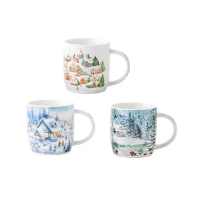 Κούπα Πορσελάνης Marva Winter Scenes 350 ml - 3 Σχέδια - 574146