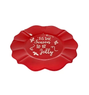 Κεραμικό Χριστουγεννιάτικο Πιάτο Κόκκινο 29εκ  81840