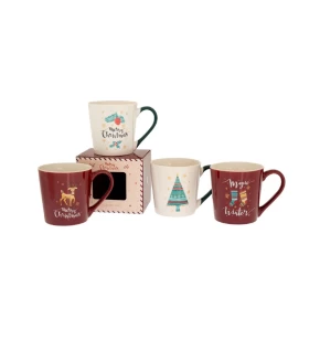 Κεραμική Χριστουγεννιάτικη Κούπα με Φιγούρες 400ml (4 Σχέδια)  91508