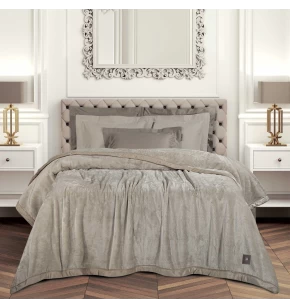 GREENWICH POLO CLUB ΚΟΥΒΕΡΤΑ VELOUR KING ESSENTIAL 3972 TAUPE