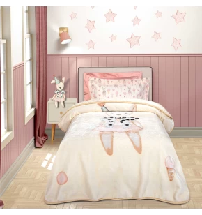 GREENWICH POLO CLUB ΚΟΥΒΕΡΤΑ VELOUR JUNIOR ESSENTIAL 8859 CREAM