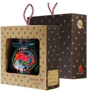 Χειροποίητο Γούρι Ρόδι Πολύχρωμο Μεταλλικό Synchronia LU24008C 