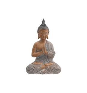 Μινιατούρα Buddha Fylliana Πολυρεζίν Καφέ 22x15x31εκ 281-224-032