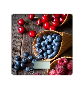 Ankor Ζυγαριά Ηλεκτρονική Τετράγωνη Γυάλινη Μύρτιλο 15kg - 847969