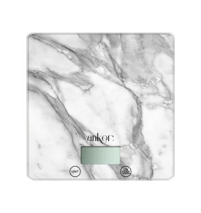 Ankor Ζυγαριά Ηλεκτρονική Τετράγωνη Γυάλινη Μάρμαρο 15kg - 847952