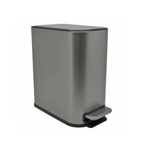 Κάδος Μπάνιου Ankor Soul 5lt Soft Close Slim Finger Print Proof Inox Ματ - 837663