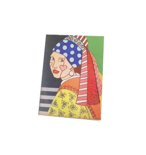 Μαγνητάκι Art Κορίτσι με Σκουλαρίκι 7x6,5cm - SY100141