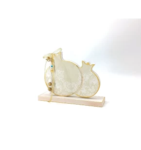 Ξύλινο Γούρι Ρόδια Εκρού - KorresCraft 262-107-05