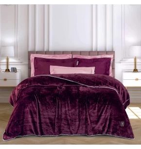 GREENWICH POLO CLUB ΚΟΥΒΕΡΤΑ FLEECE 220X240 ESSENTIAL 4440 BORDEAUX