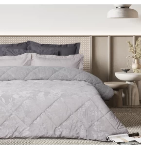 DAS HOME VELVET ΚΟΥΒΕΡΤΟΠΑΠΛΩΜΑ SHERPA ΥΠΕΡΔΙΠΛΟ 1376 GREY