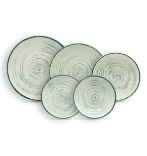 Σετ Πιάτα Φαγητού Πορσελάνης 20 τμχ HFA Circles Grey (5401037)