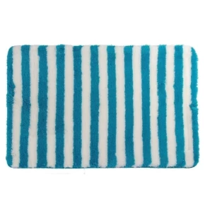Χαλάκι Μπάνιου Rainbow Relax 60×90 εκ. - Μπλε/Λευκό (06679)