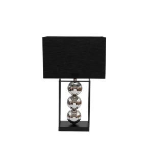 Επιτραπέζιο Φωτιστικό Μεταλλικό Μαύρο/Ασημί με Σφαίρες (55εκ.) - Zen Collection 52325