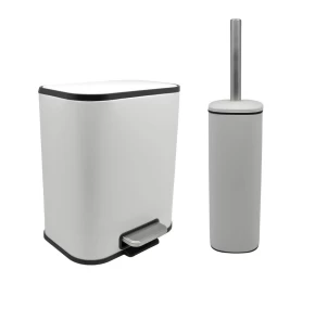 Σετ Μπάνιου SOUL 2τμχ ANKOR Άσπρο Ματ (Καλάθι 5lt Soft Close + Πιγκάλ WC) | 837564.71