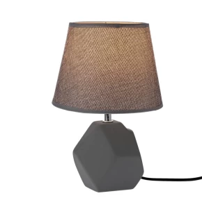 Iliadis Γκρι Κεραμικό Λαμπατέρ με Γκρι Καπέλο Φ20x29,5εκ. (91560)